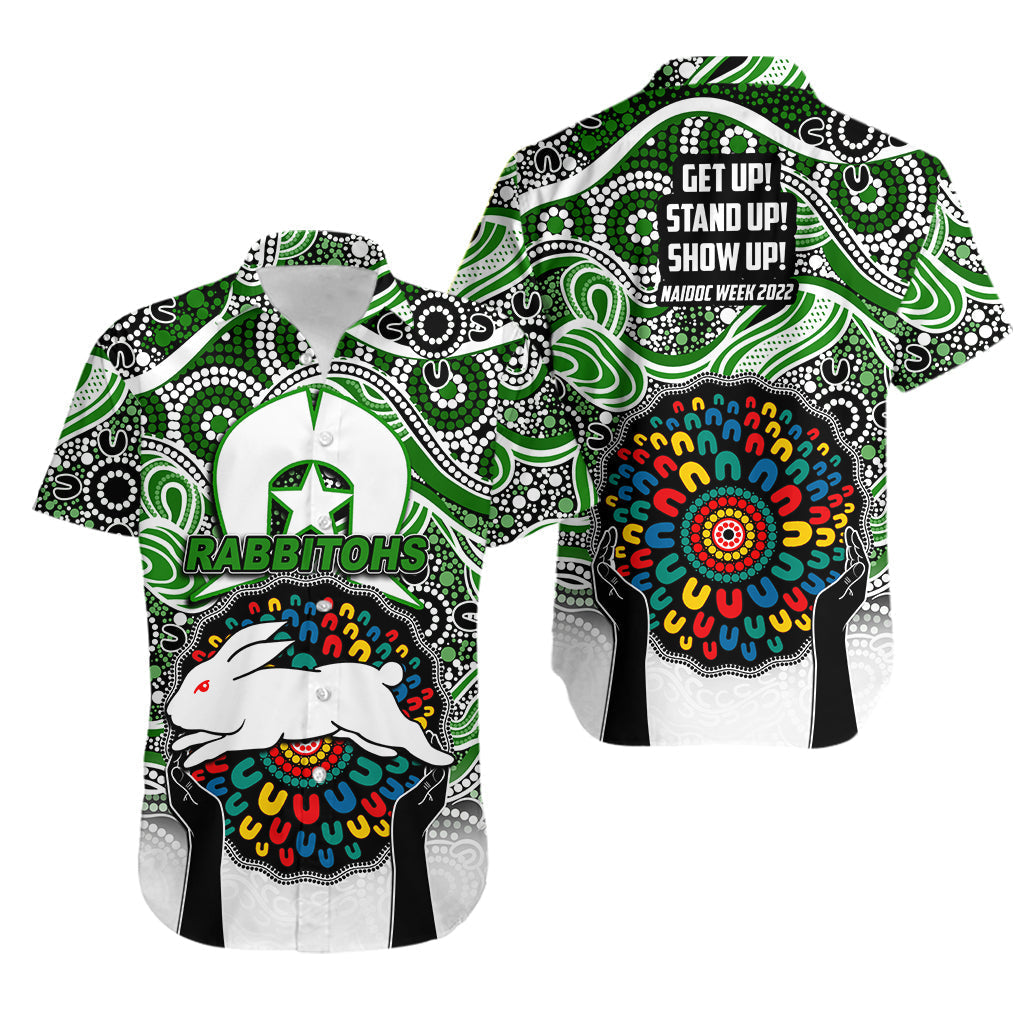 Rabbitohs Rugby Hawaiian Shirt NAIDOC Week 2021 No.1 - Vibe Hoodie Shop