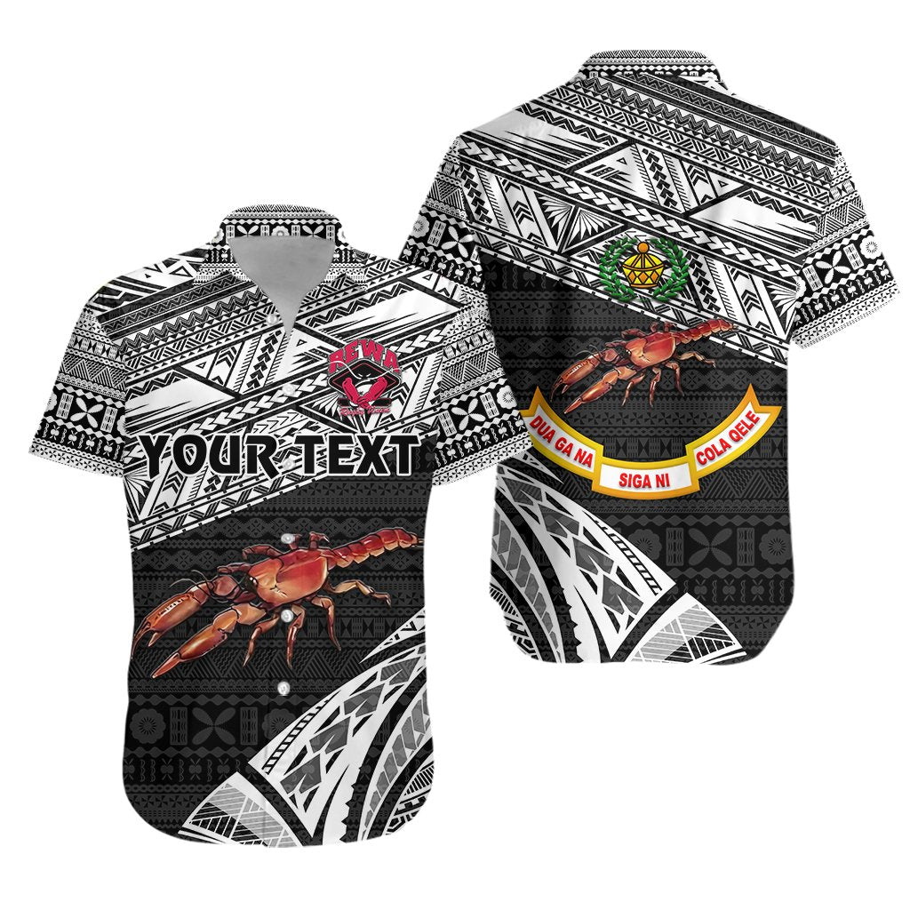 (Custom Personalised) Rewa Rugby Union Fiji Hawaiian Shirt Special Version - Black - Vibe Hoodie Shop