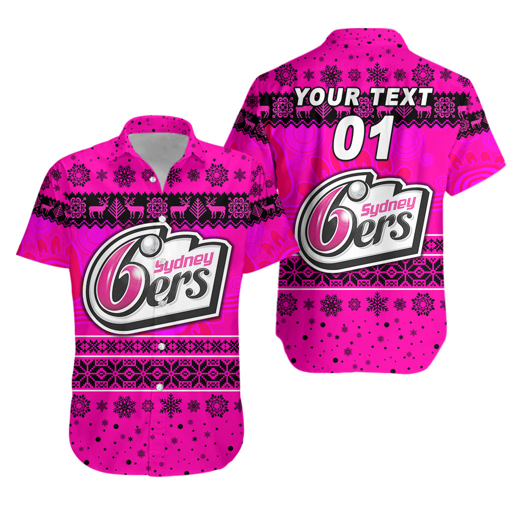 (Custom Personalised) Sydney Sixers Hawaiian Shirt Christmas Simple Style - Vibe Hoodie Shop