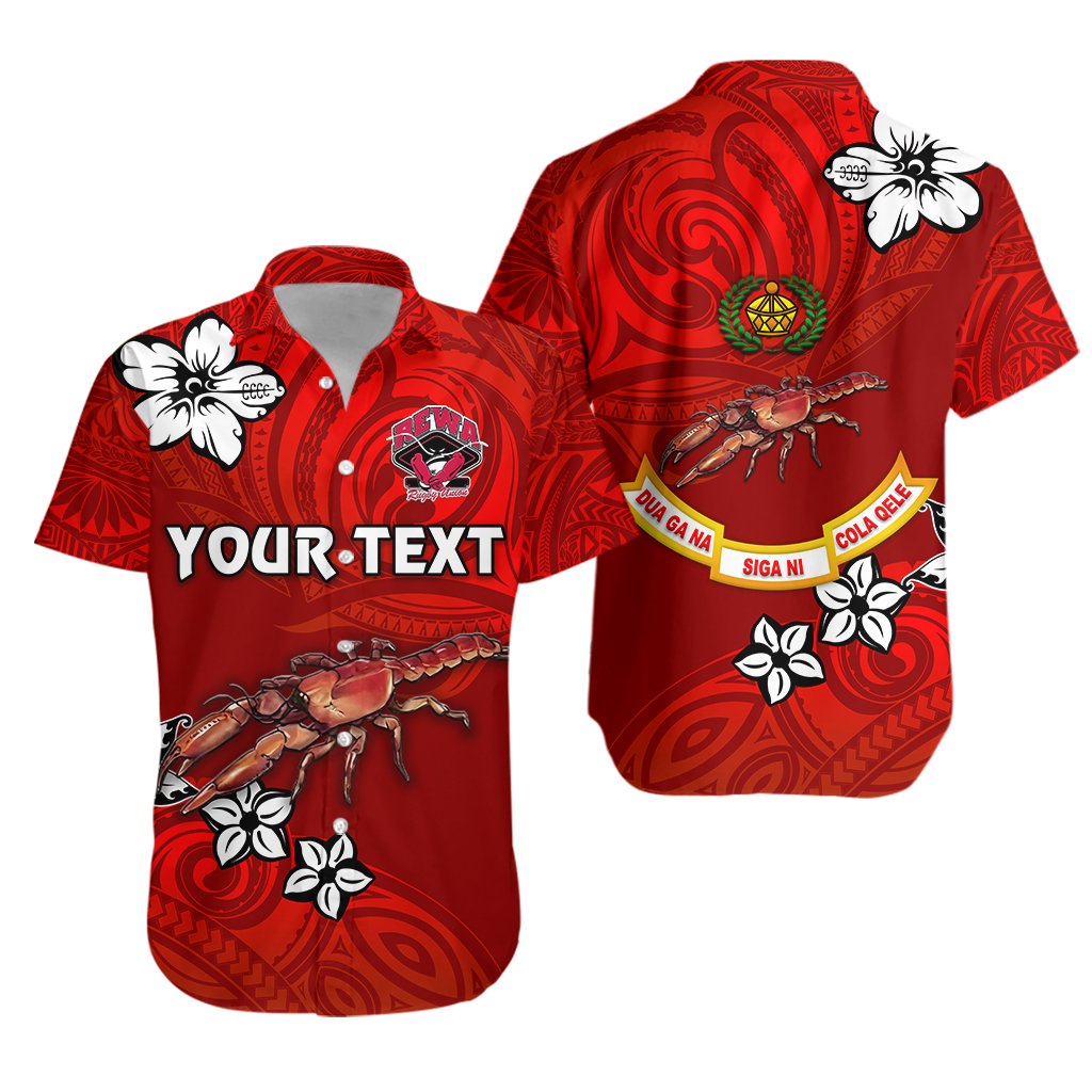 (Custom Personalised) Rewa Rugby Union Fiji Hawaiian Shirt Unique Vibes - Full Red - Vibe Hoodie Shop