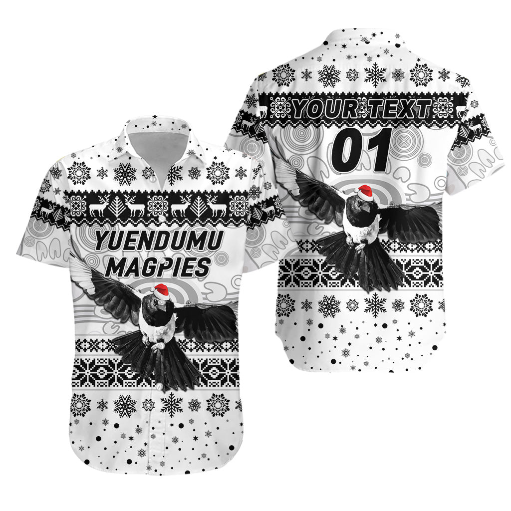 (Custom Personalised) Yuendumu Magpies Football Club Hawaiian Shirt Christmas Simple Style - White - Vibe Hoodie Shop