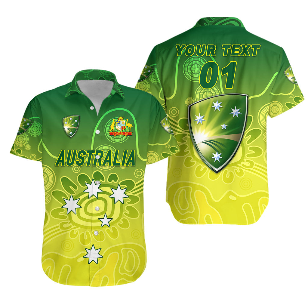 (Custom Personalised) Australia Men Cricket Team Hawaiian Shirt Indigenous Style - Vibe Hoodie Shop