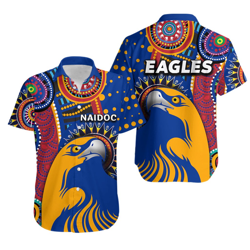 NAIDOC West Coast Eagles Hawaiian Shirt Indigenous Style - Vibe Hoodie Shop