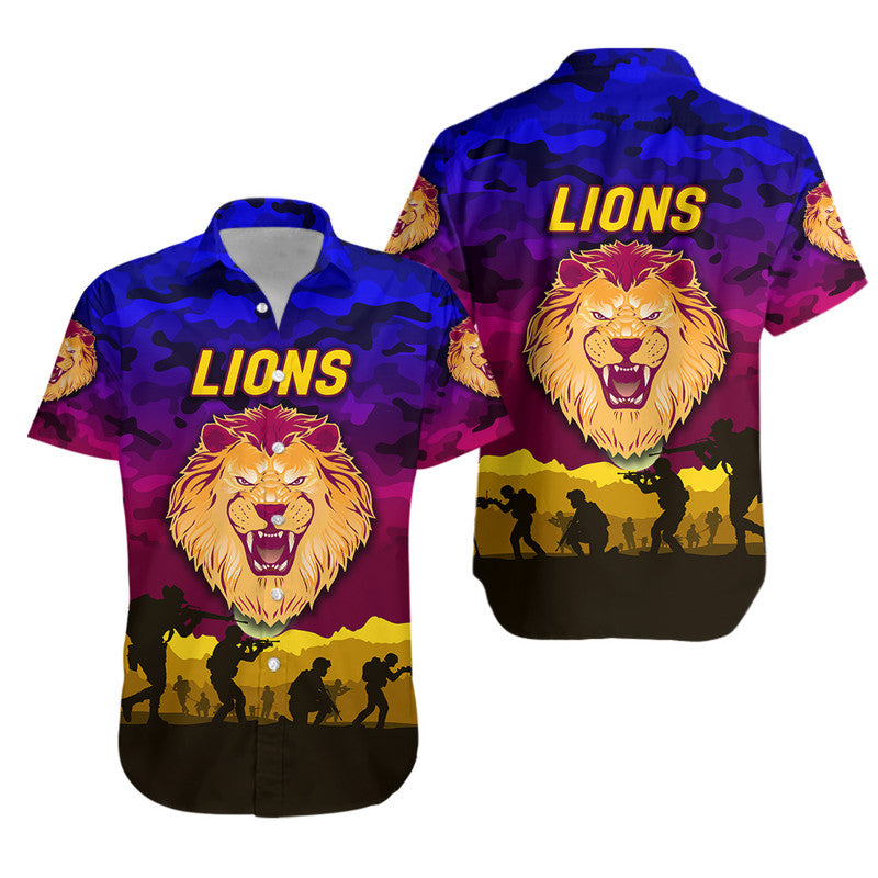 Brisbane Lions ANZAC Hawaiian Shirt Simple Style - Vibe Hoodie Shop