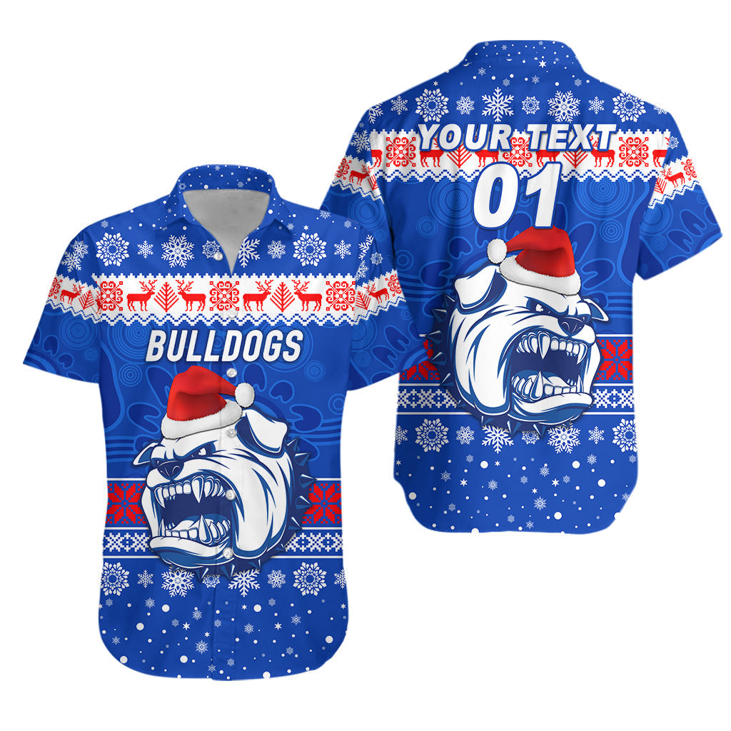 (Custom Personalised) Western Bulldogs Hawaiian Shirt Christmas Simple Style - Vibe Hoodie Shop