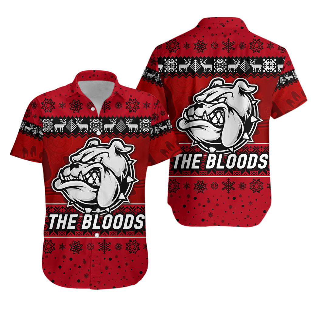 West Football Club Alice Springs Hawaiian Shirt Christmas The Bloods Simple Style - Red - Vibe Hoodie Shop