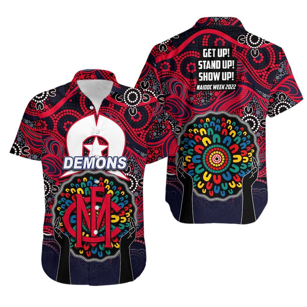 Demons Australian Football Hawaiian Shirt NAIDOC Week 2022 - Vibe Hoodie Shop