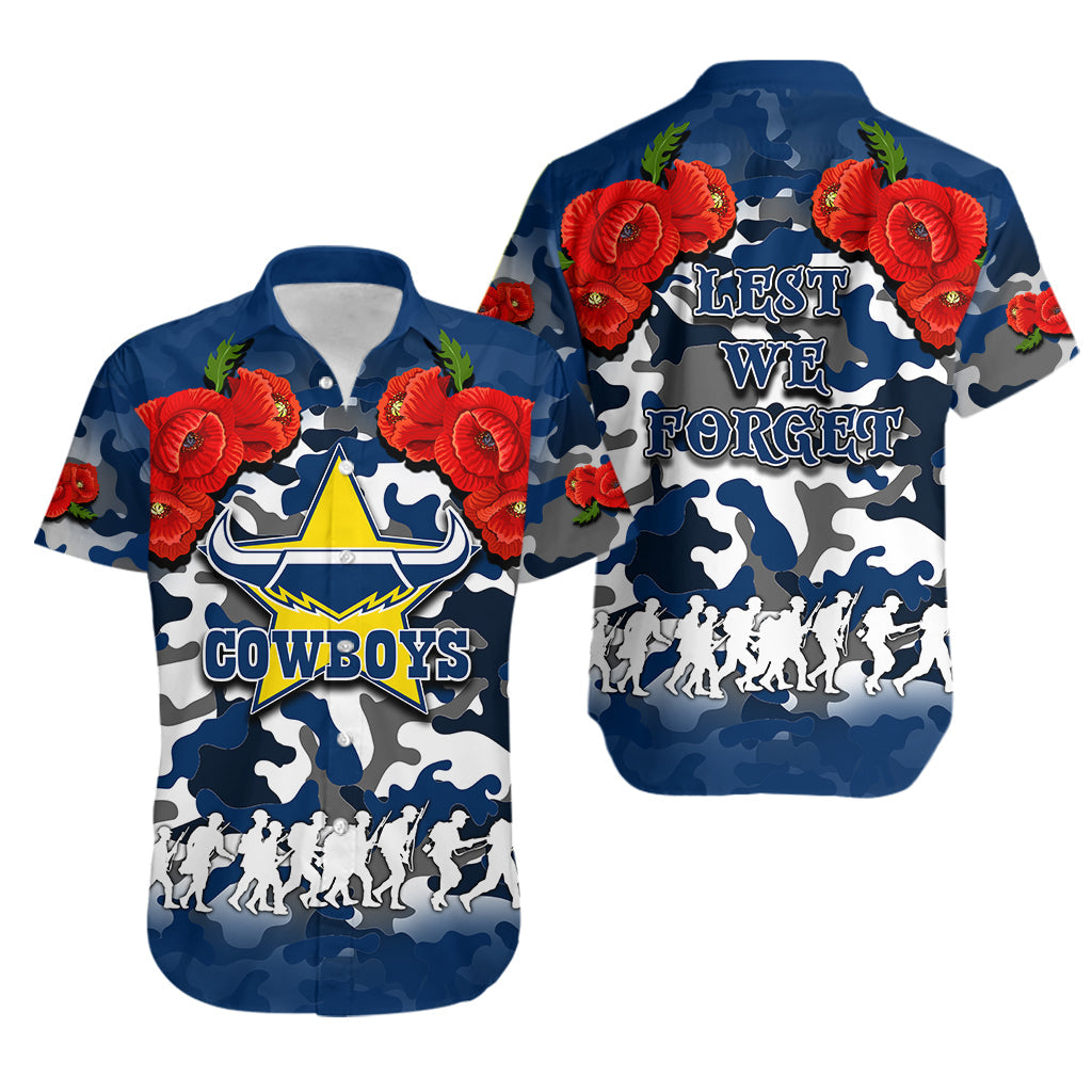 ANZAC Day Hawaiian Shirt Cowboys Army Style No.1 - Vibe Hoodie Shop