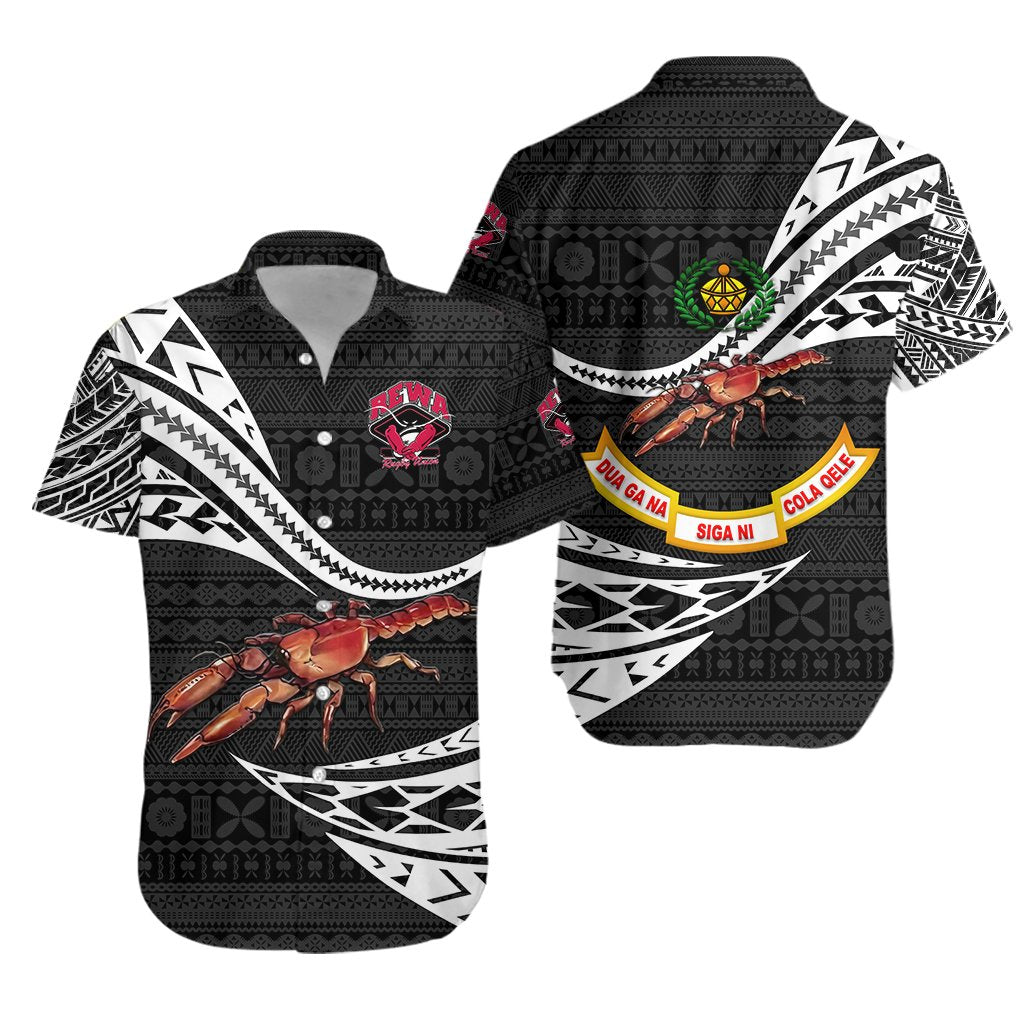 Rewa Rugby Union Fiji Hawaiian Shirt Unique Version - Black - Vibe Hoodie Shop