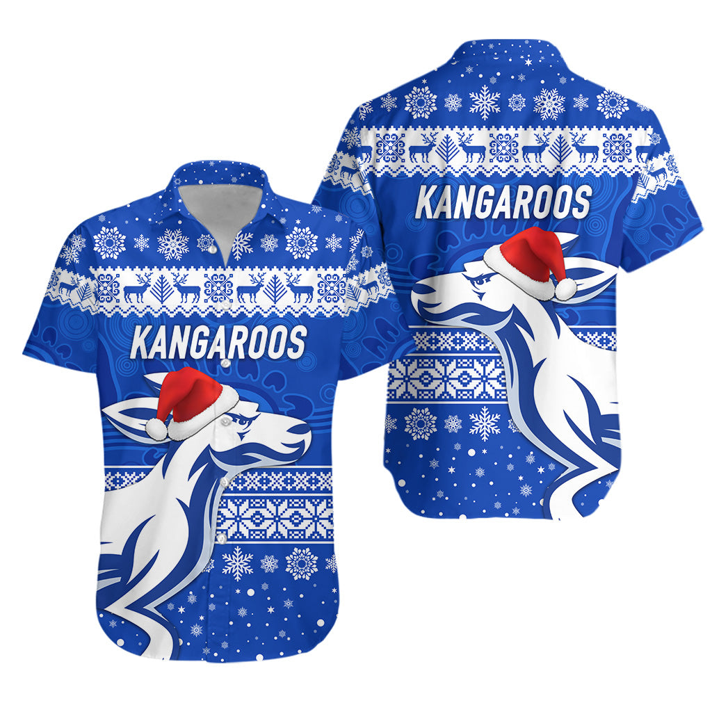 North Melbourne Kangaroos Hawaiian Shirt Christmas Simple Style - Vibe Hoodie Shop