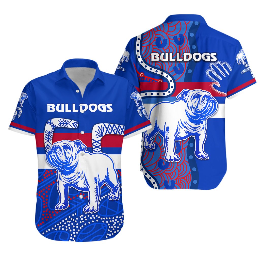 Western Hawaiian Shirt Bulldogs Indigenous Simple Style - Vibe Hoodie Shop