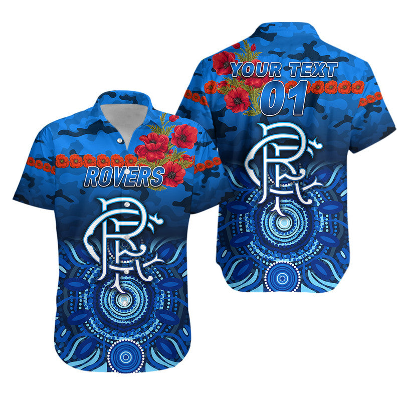 (Custom Personalised) Rovers Football Club ANZAC Hawaiian Shirt Indigenous Vibes - Vibe Hoodie Shop