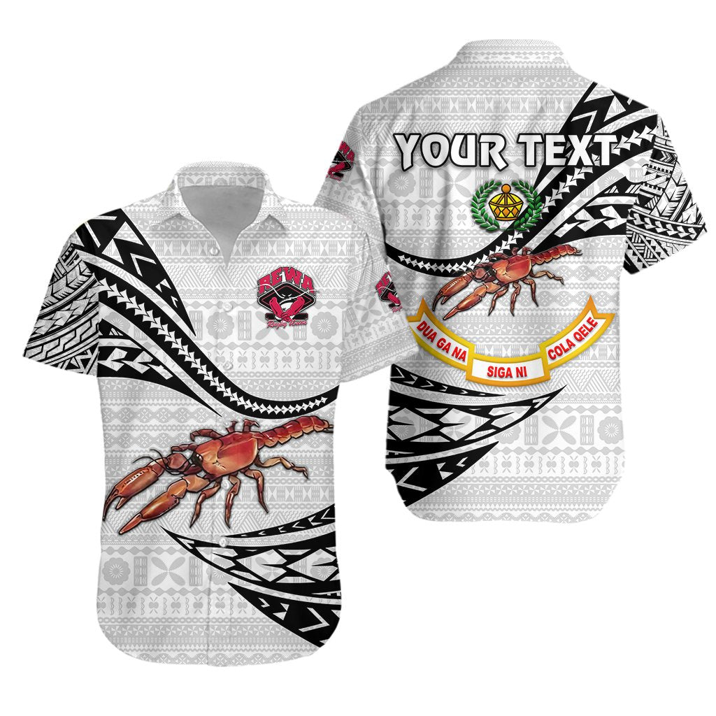 (Custom Personalised) Rewa Rugby Union Fiji Hawaiian Shirt Unique Version - White - Vibe Hoodie Shop