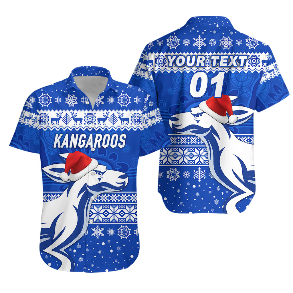 (Custom Personalised) North Melbourne Kangaroos Hawaiian Shirt Christmas Simple Style - Vibe Hoodie Shop