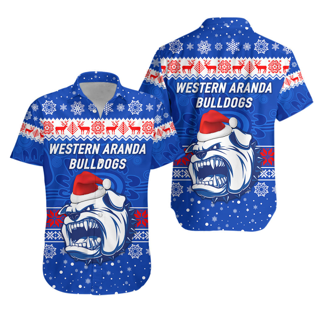 Hermannsburg Western Aranda Bulldogs Football Club Hawaiian Shirt Christmas Simple Style - Vibe Hoodie Shop