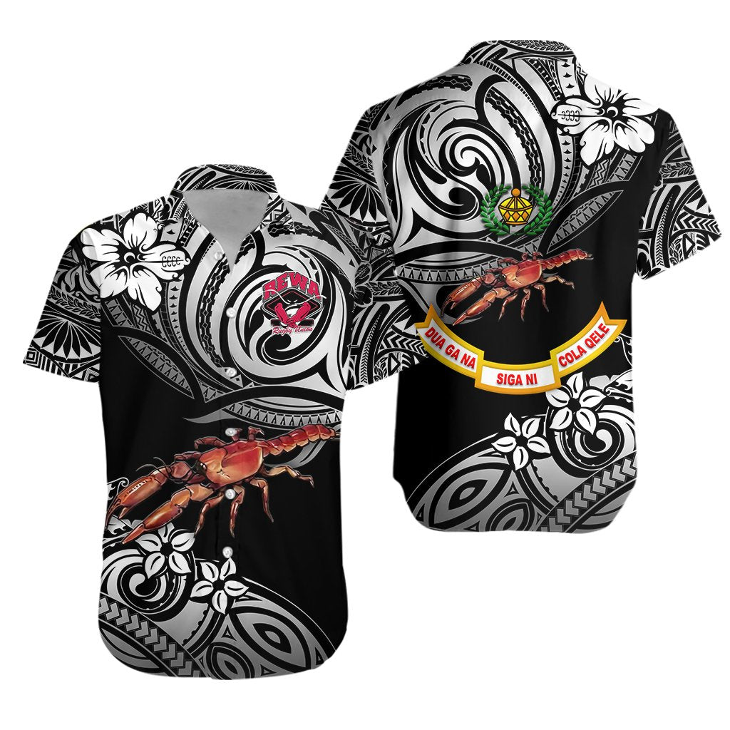 Rewa Rugby Union Fiji Hawaiian Shirt Unique Vibes - Black - Vibe Hoodie Shop