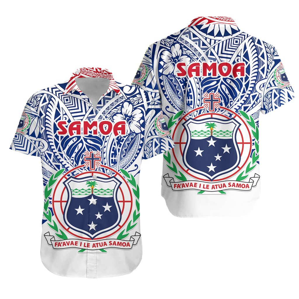 Manu Samoa Rugby Hawaiian Shirt Simple Style - White - Vibe Hoodie Shop