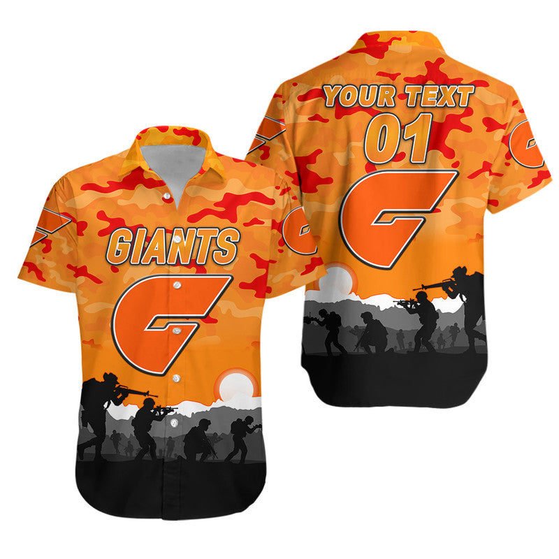 (Custom Personalised) Greater Western Sydney Giants ANZAC Hawaiian Shirt Simple Style - Vibe Hoodie Shop