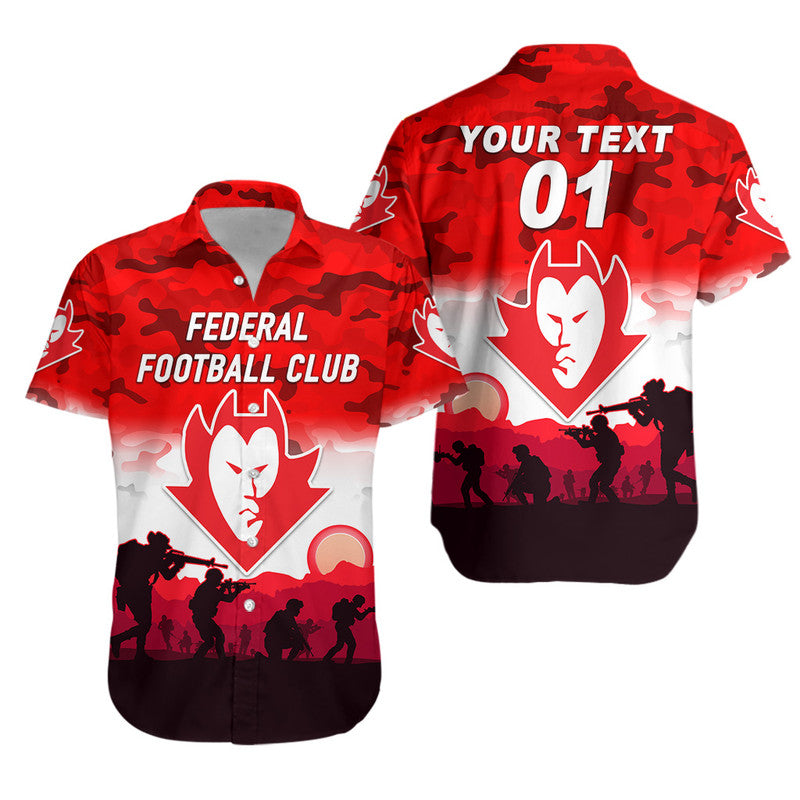 (Custom Personalised) Federal Football Club ANZAC Hawaiian Shirt Simple Style - Vibe Hoodie Shop