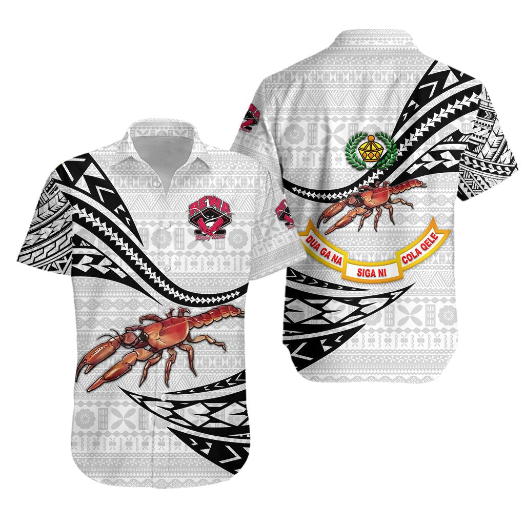 Rewa Rugby Union Fiji Hawaiian Shirt Unique Version - White - Vibe Hoodie Shop