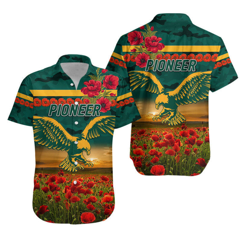 Pioneer Football Club ANZAC Hawaiian Shirt Poppy Vibes - Vibe Hoodie Shop