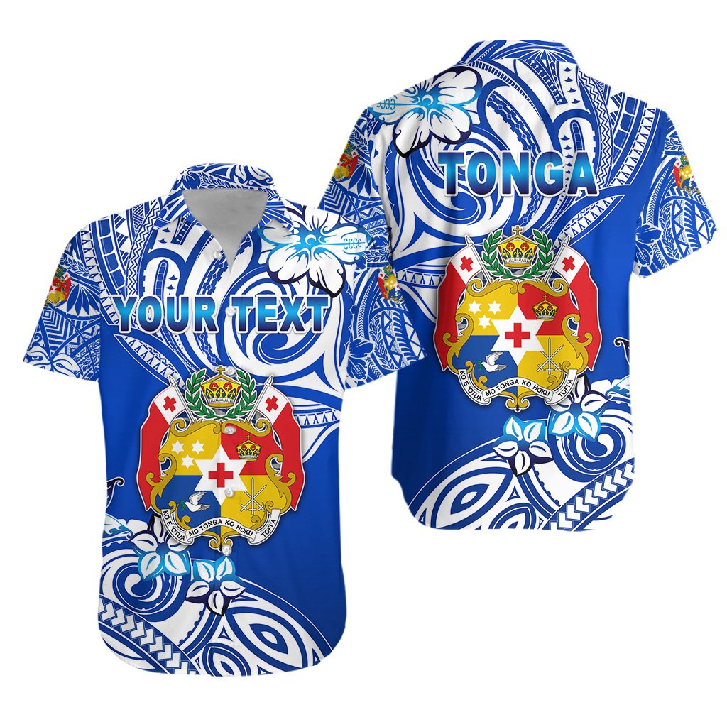 (Custom Personalised) Mate Ma'a Tonga Rugby Hawaiian Shirt Polynesian Unique Vibes - Blue - Vibe Hoodie Shop