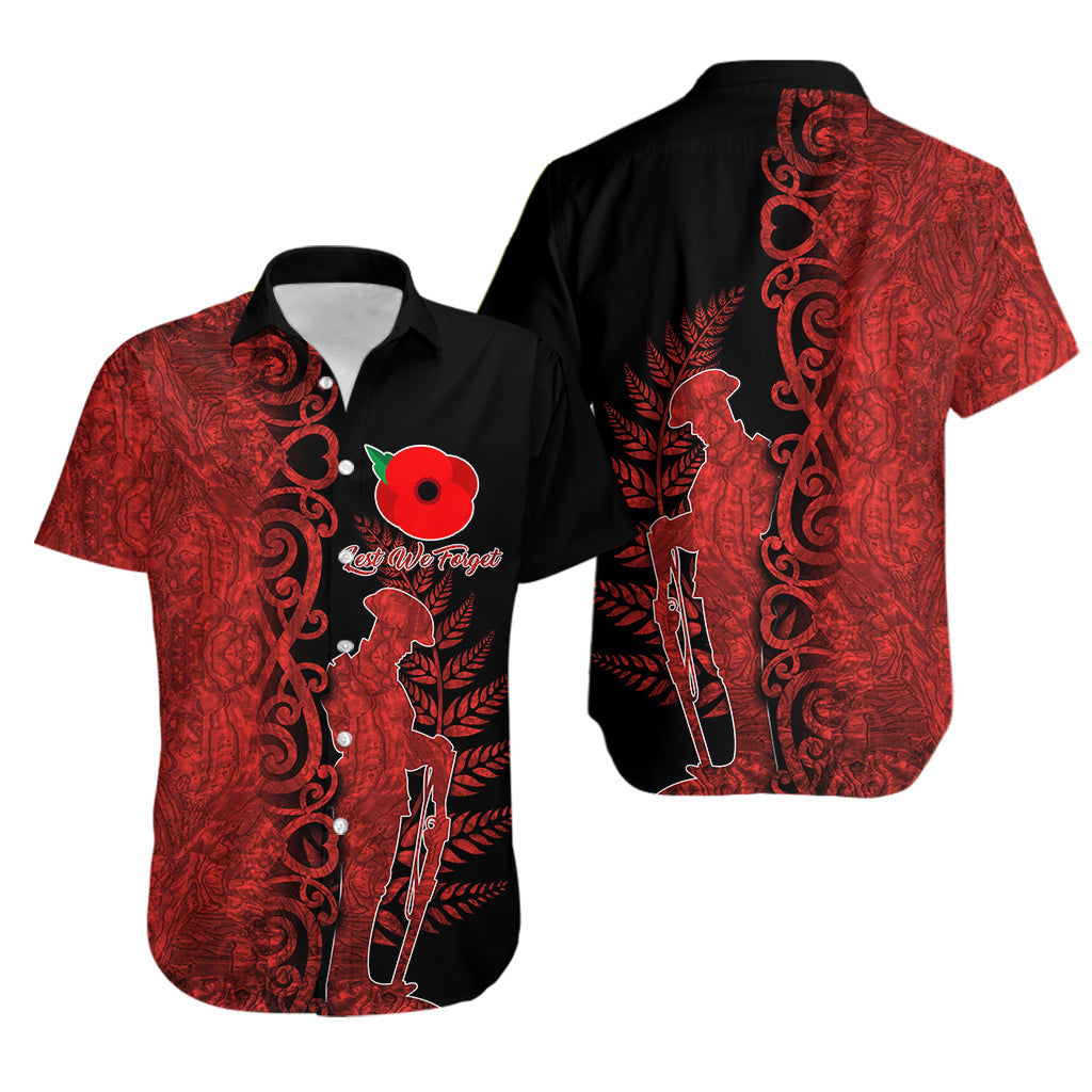 ANZAC New Zealnds Hawaiian Shirt Maori Red Papua Shell - Vibe Hoodie Shop