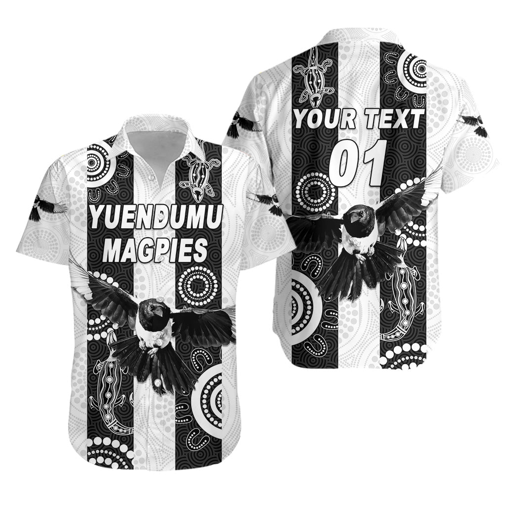 (Custom Personalised) Yuendumu Magpies Football Club Hawaiian Shirt Indigenous Version, Custom Text And Number - Vibe Hoodie Shop