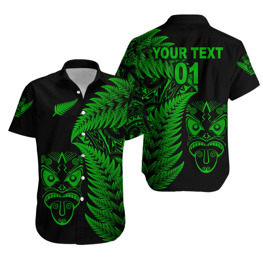 (Custom Personalised) New Zealand Haka Rugby Maori Hawaiian Shirt Silver Fern Vibes - Green - Vibe Hoodie Shop