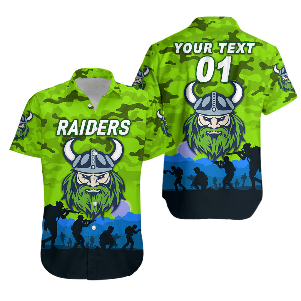 (Custom Personalised) Canberra Raiders ANZAC 2022 Hawaiian Shirt Simple Style - Vibe Hoodie Shop