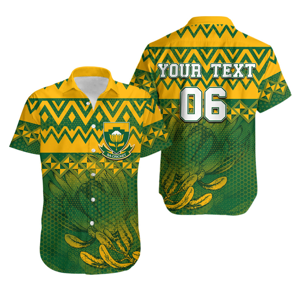 (Custom Personalised And Number) South Africa National Cricket Team Hawaiian Shirt - Vibe Hoodie Shop