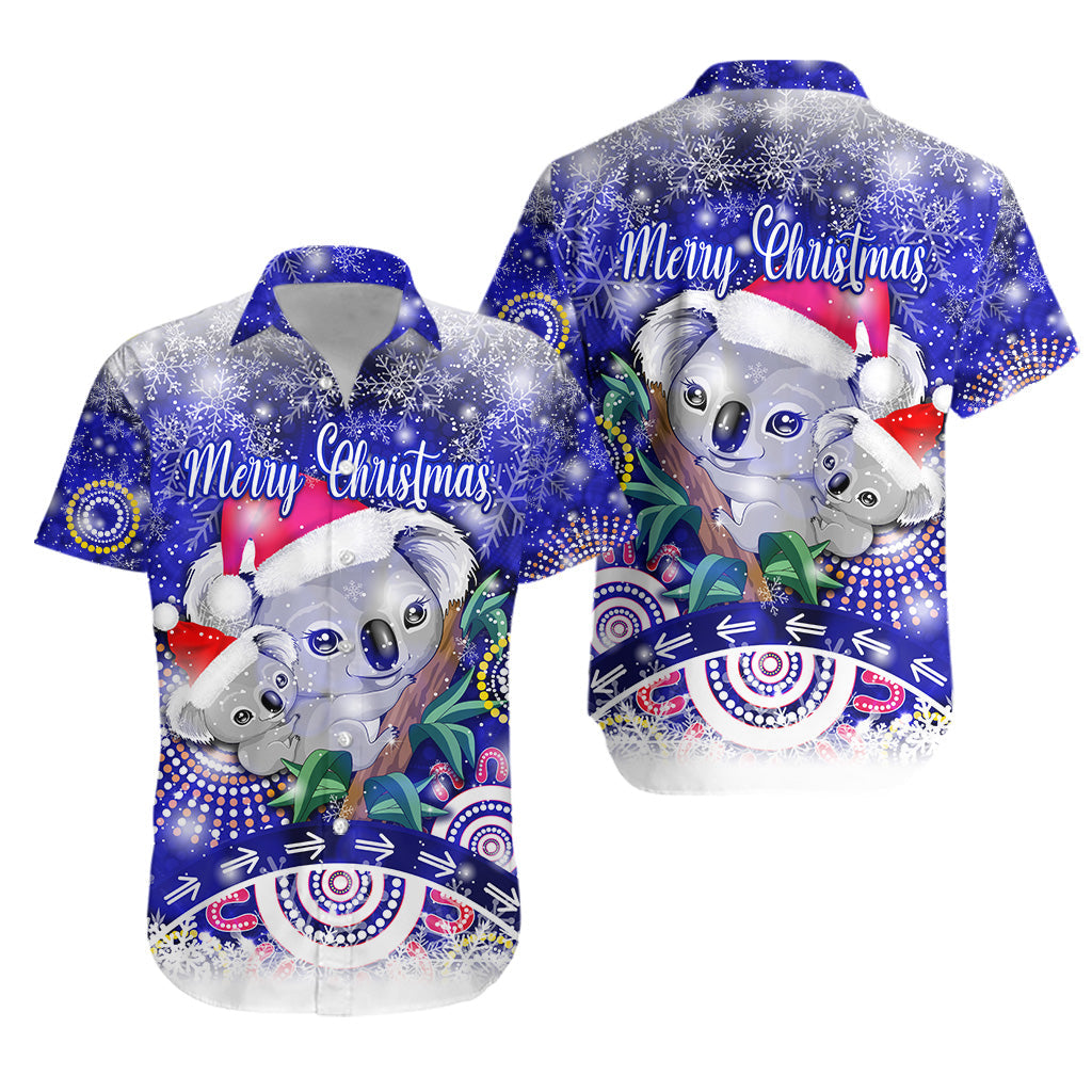Australian Koala Christmas Hawaiian Shirt Original Style - Blue - Vibe Hoodie Shop