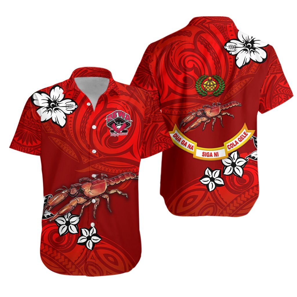 Rewa Rugby Union Fiji Hawaiian Shirt Unique Vibes - Full Red - Vibe Hoodie Shop