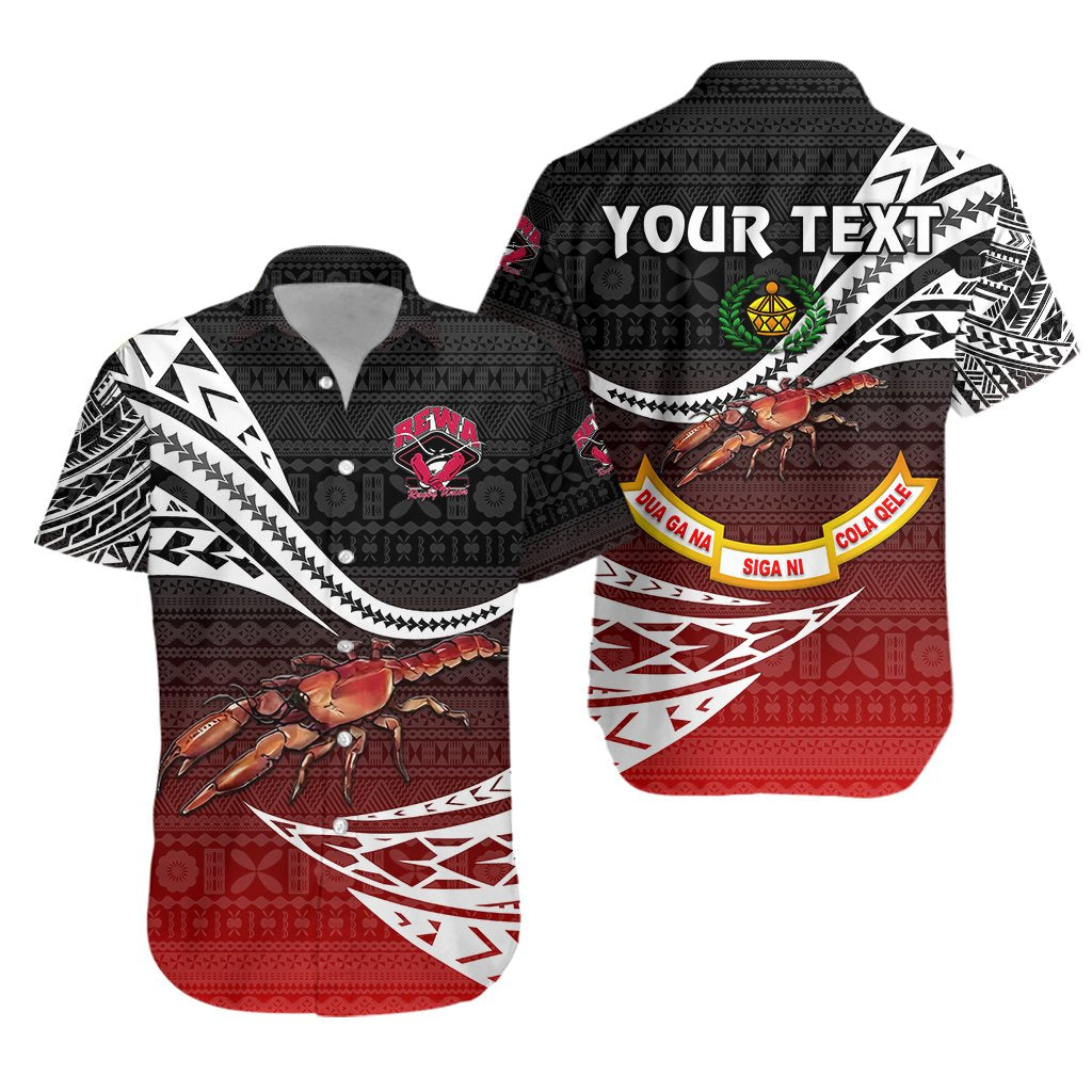 (Custom Personalised) Rewa Rugby Union Fiji Hawaiian Shirt Unique Version - Red - Vibe Hoodie Shop