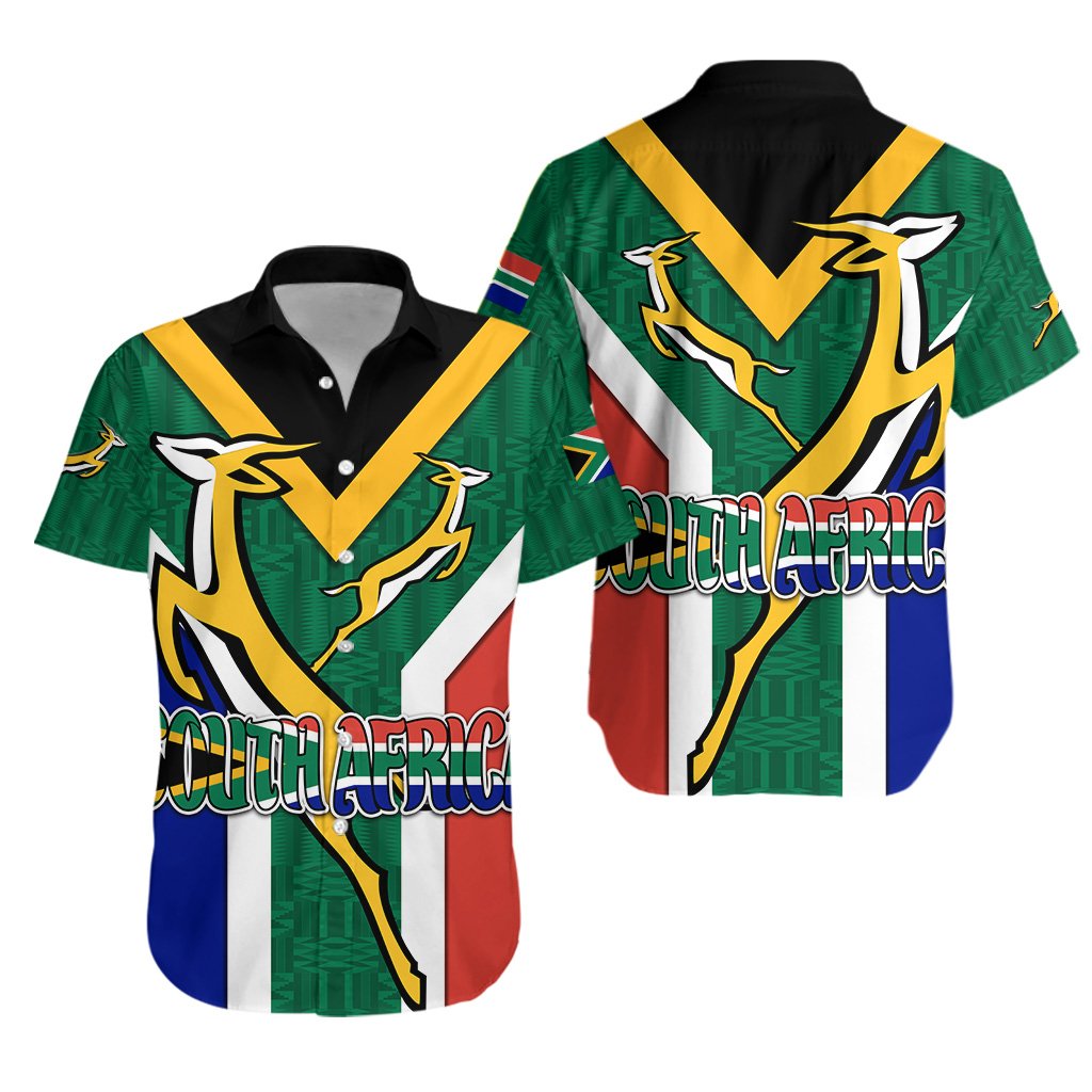 South Africa Hawaiian Shirt Springboks Rugby Be Proud - Vibe Hoodie Shop