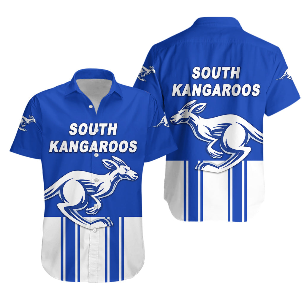 South Alice Football Club Hawaiian Shirt South Kangaroos Original - Blue - Vibe Hoodie Shop