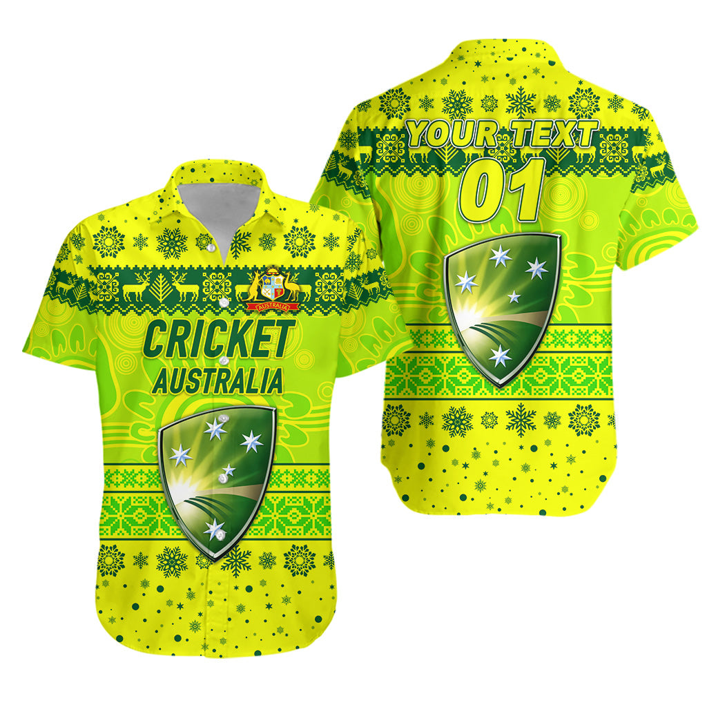 (Custom Personalised) Australia Men Cricket Team Hawaiian Shirt Christmas Simple Style - Vibe Hoodie Shop
