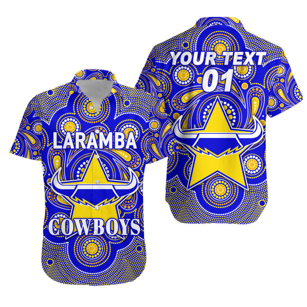 (Custom Personalised) Laramba Cowboys Football Club Hawaiian Shirt Indigenous Vibes, Custom Text And Number - Vibe Hoodie Shop