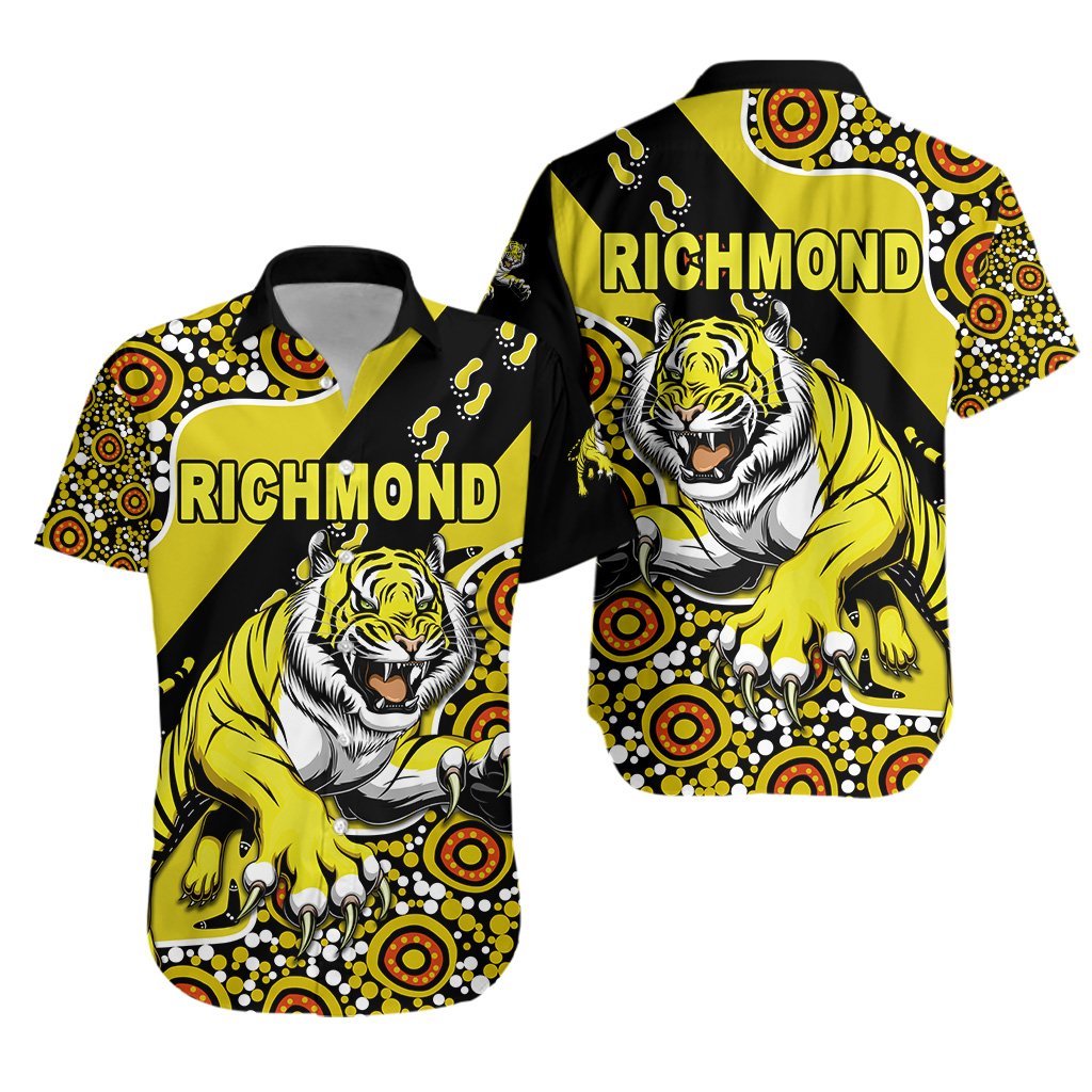 Richmond Hawaiian Shirt Indigenous Tigers - Vibe Hoodie Shop