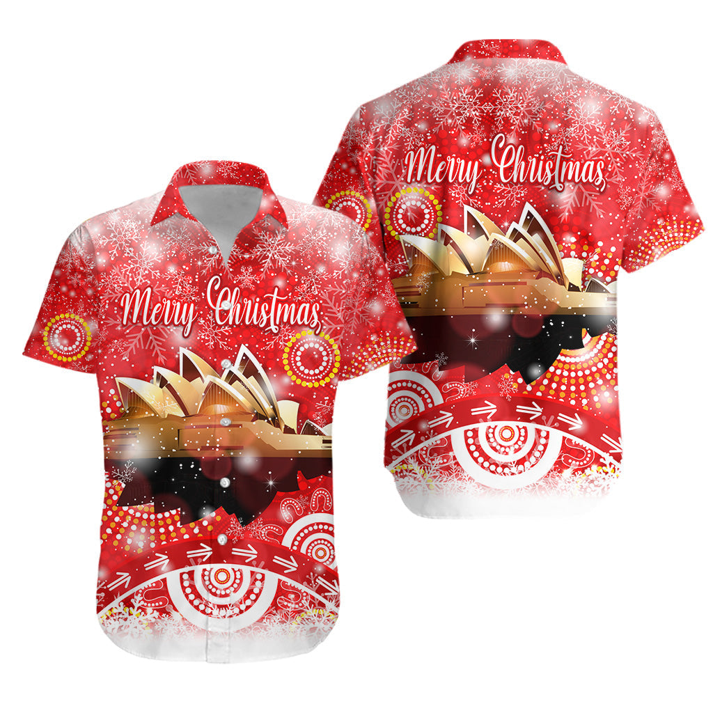 Australia Sydney Opera House Christmas Hawaiian Shirt Original Style - Red - Vibe Hoodie Shop