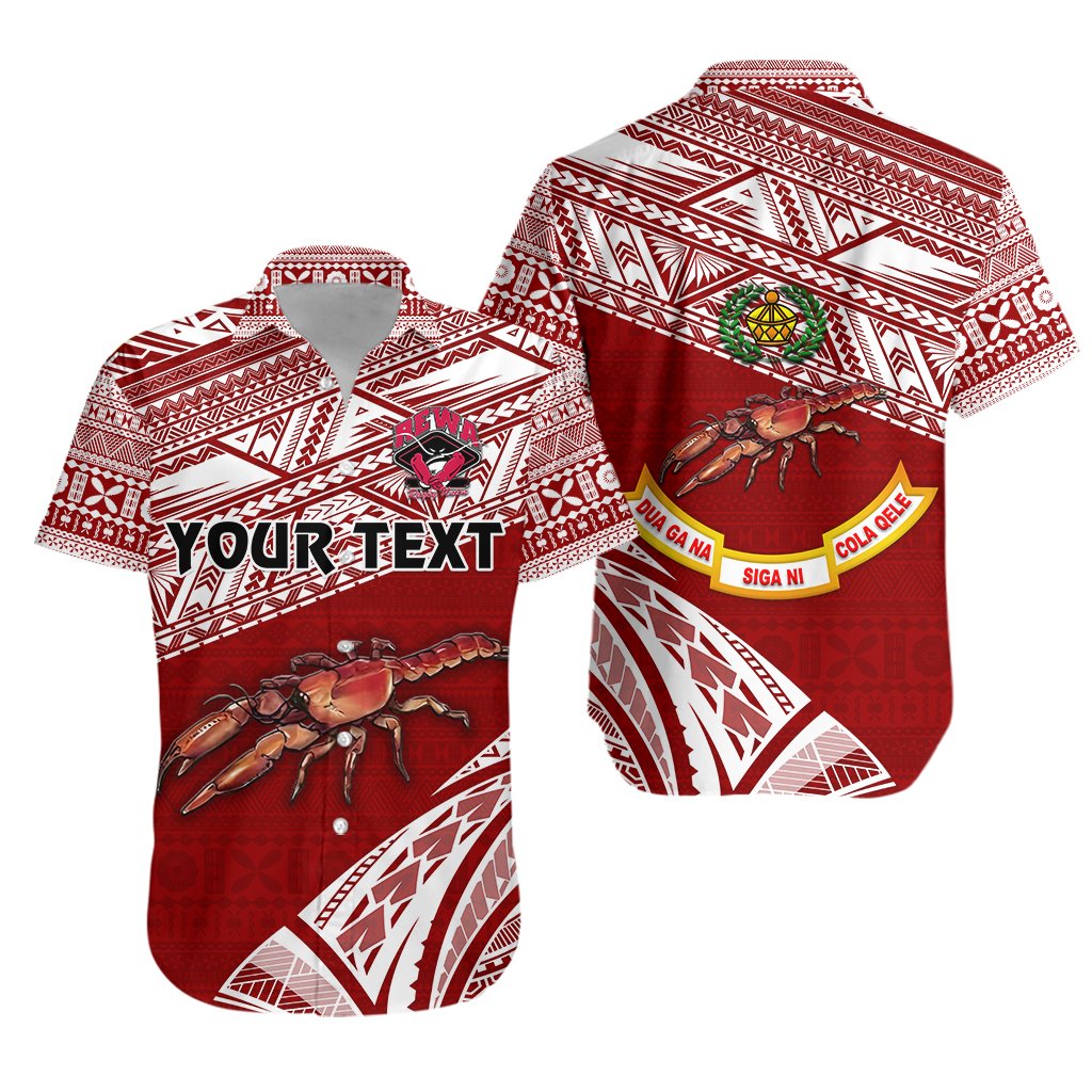 (Custom Personalised) Rewa Rugby Union Fiji Hawaiian Shirt Special Version - Red - Vibe Hoodie Shop