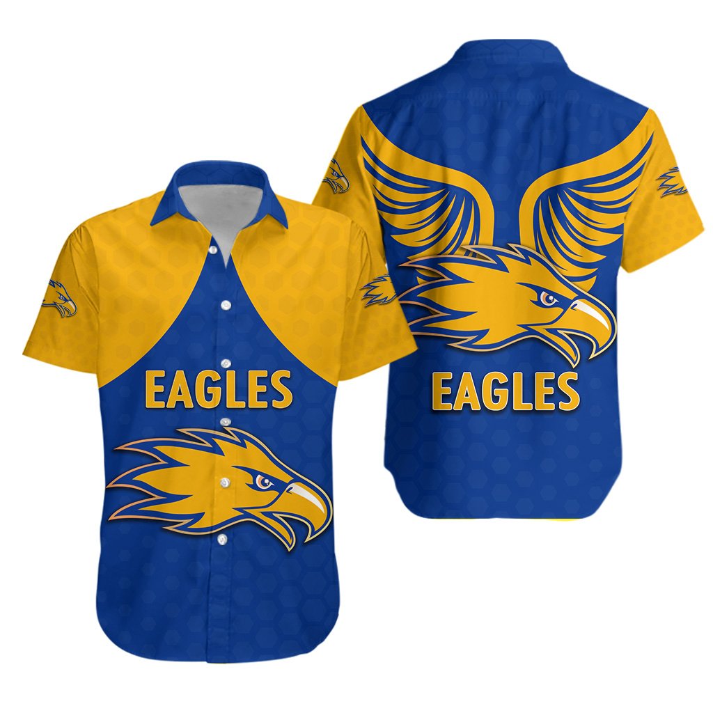 Eagles Hawaiian Shirt West Coast - Royal Blue - Vibe Hoodie Shop