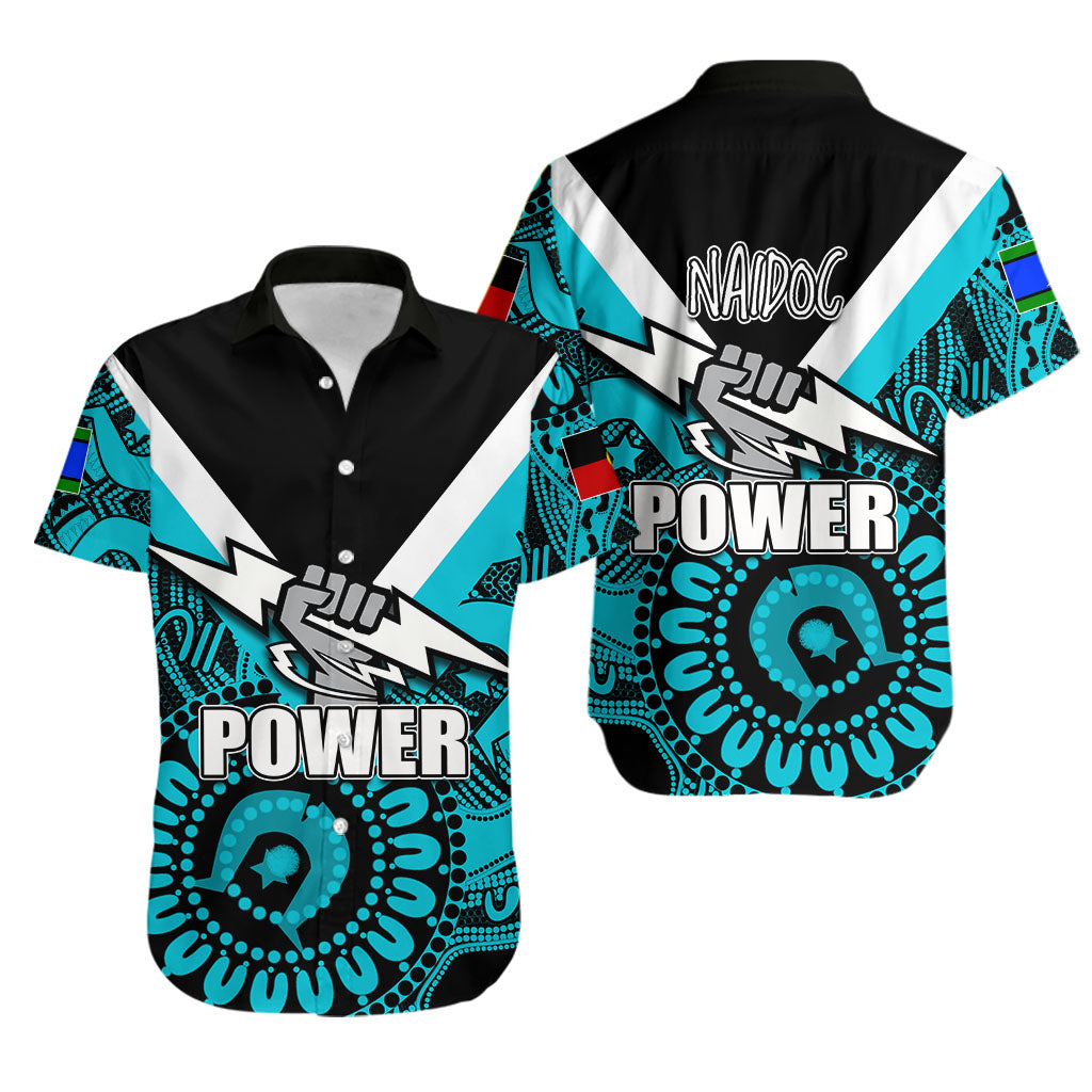 NAIDOC Port Adelaide Hawaiian Shirt NAIDOC Patterns - Vibe Hoodie Shop