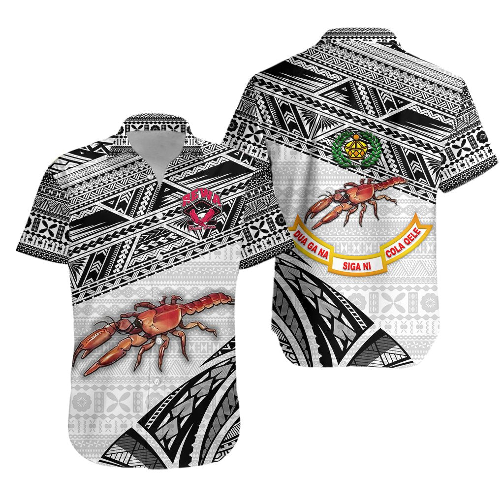 Rewa Rugby Union Fiji Hawaiian Shirt Special Version - White - Vibe Hoodie Shop