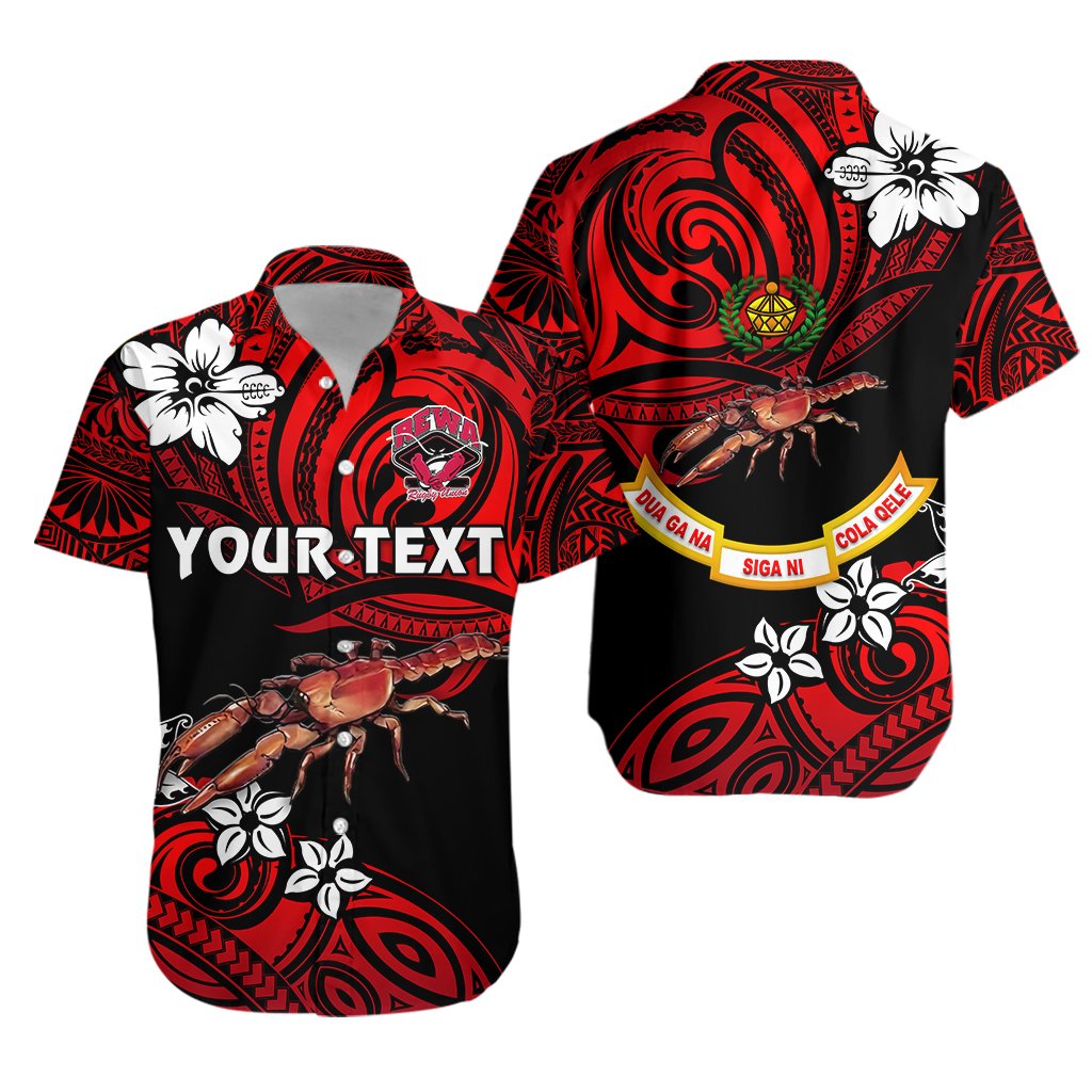 (Custom Personalised) Rewa Rugby Union Fiji Hawaiian Shirt Unique Vibes - Red - Vibe Hoodie Shop