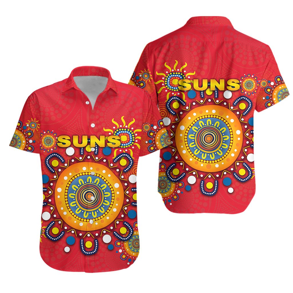 Gold Coast Hawaiian Shirt Suns Indigenous - Vibe Hoodie Shop