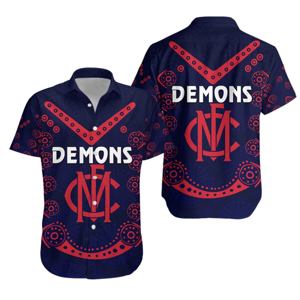 Melbourne Demons Indigenous Hawaiian Shirt Football - Vibe Hoodie Shop