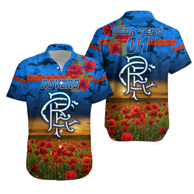 (Custom Personalised) Rovers Football Club ANZAC Hawaiian Shirt Poppy Vibes - Vibe Hoodie Shop