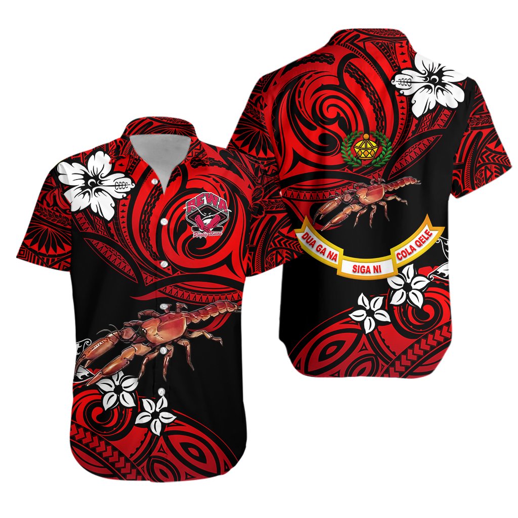 Rewa Rugby Union Fiji Hawaiian Shirt Unique Vibes - Red - Vibe Hoodie Shop