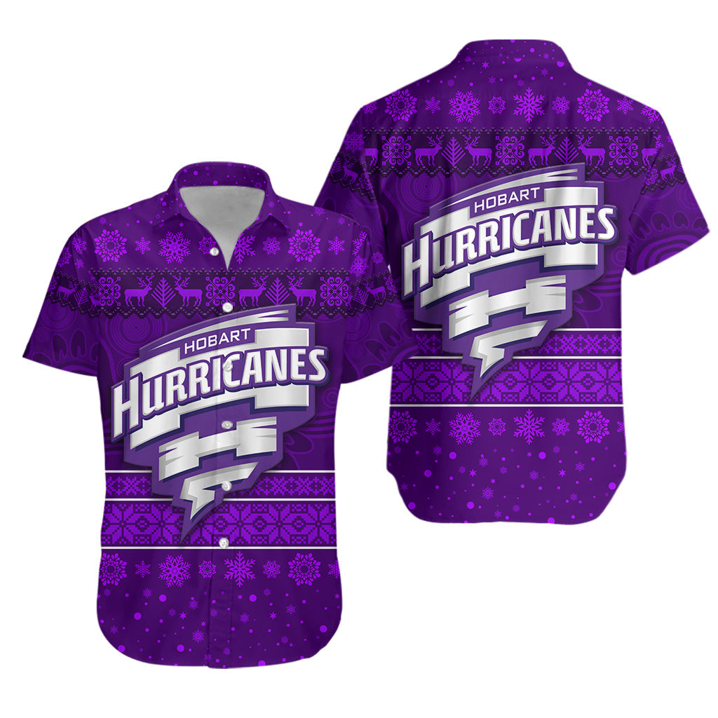 Hobart Hurricanes Hawaiian Shirt Christmas Simple Style - Vibe Hoodie Shop